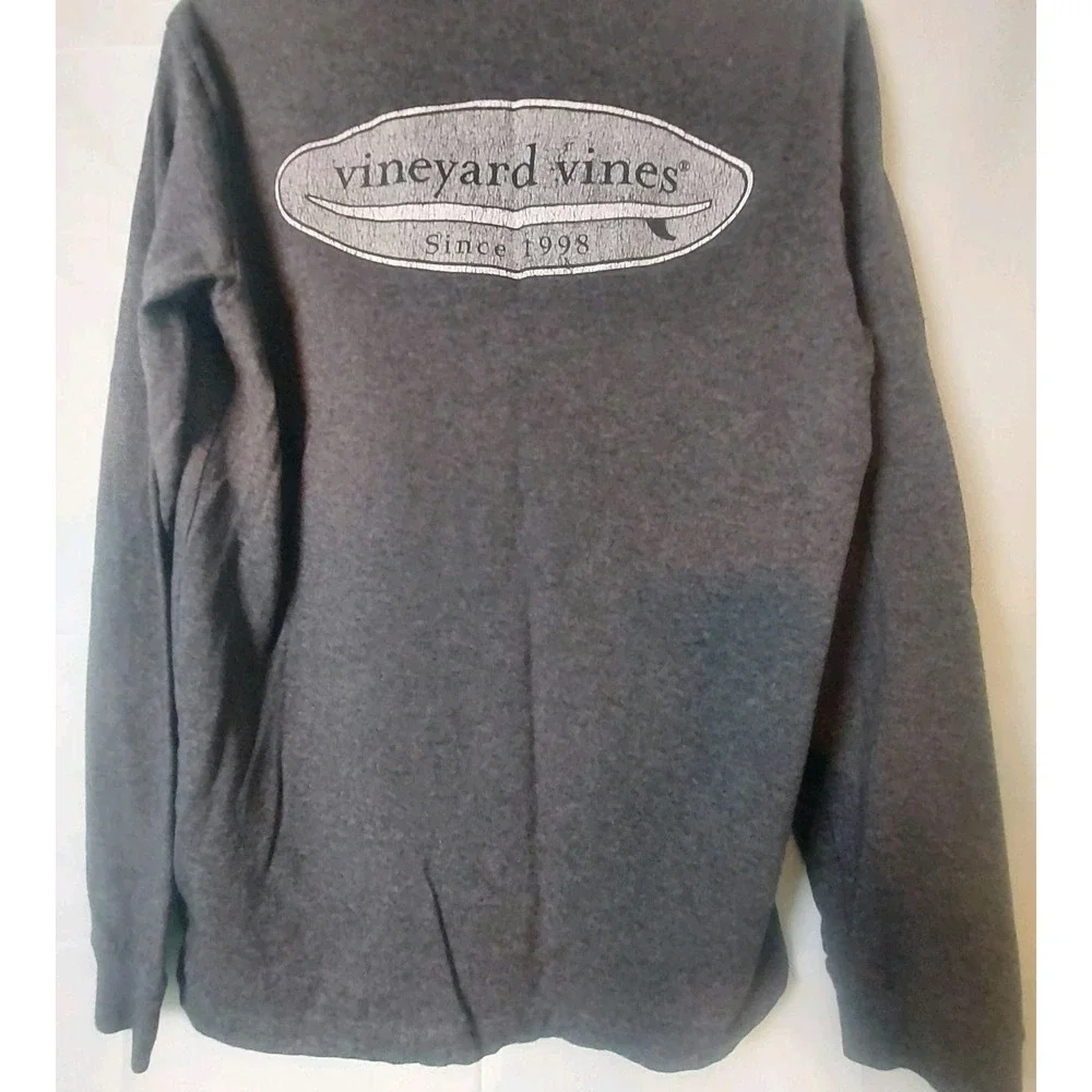 Vineyard Vines Long Sleeve Pullover T Shirt Gray Extra‎ Small XS 134578